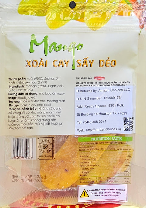 Xoài Cay Sấy Dẻo