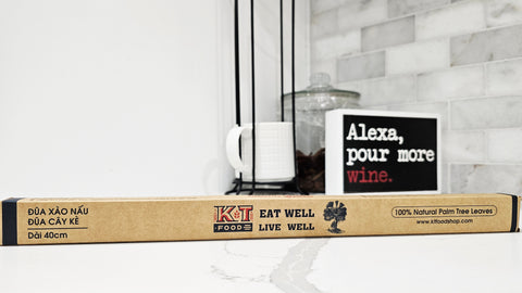 Đũa Cây Kè Loại Dài Dùng Xào Nấu - Premium Palm Tree Chopsticks For Cooking 1 Pair 15.5in/40cm [DUA03]