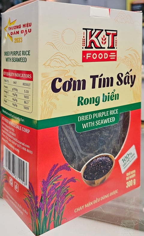 Cơm Tím Sấy Rong Biển - Dried Purple Rice with Seawead 300g [KOCOM01]
