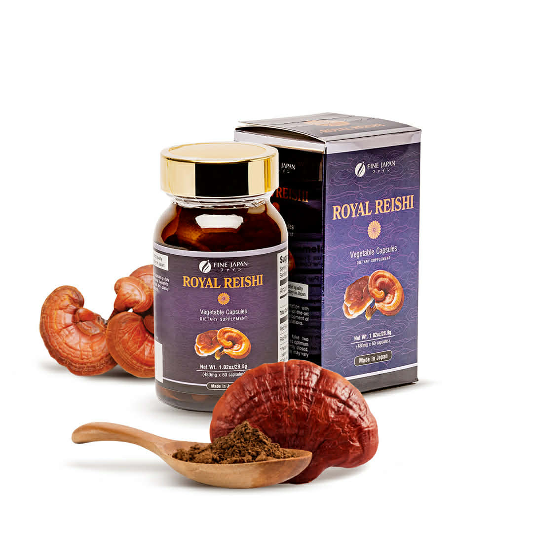 Nấm Linh Chi Đỏ Hoàng Gia Viên - Royal Reishi Mushroom  480mg x 60 Capsules  [FINEJ06] | Buy 5 Get 5