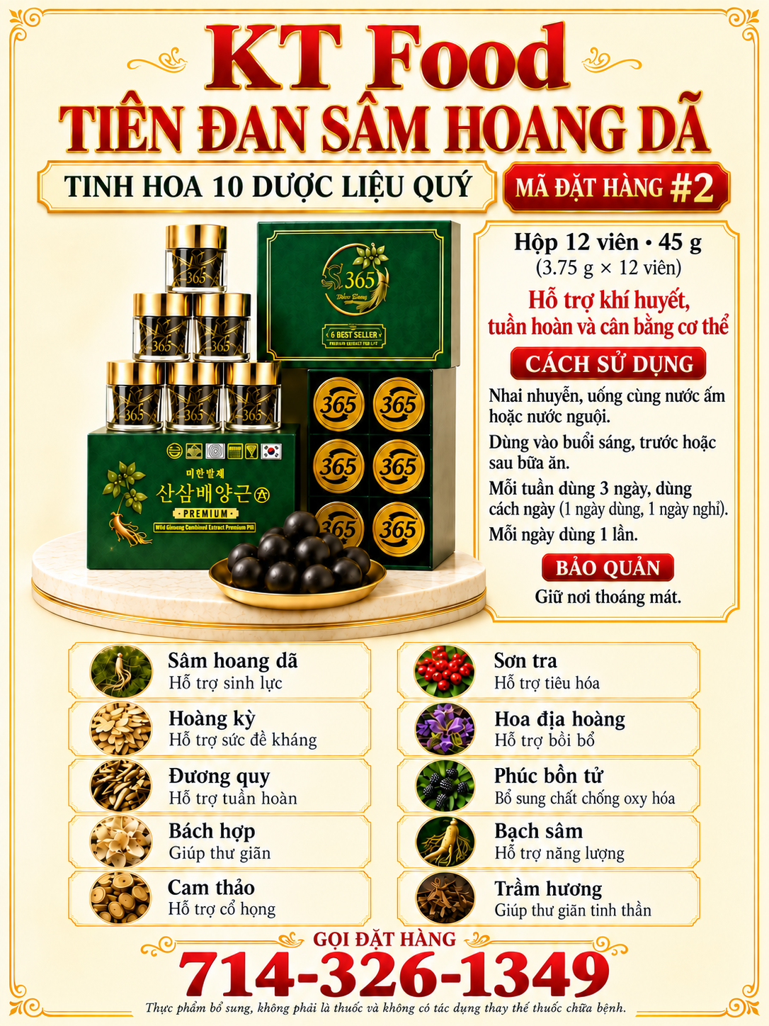 Tiên Đan Sâm Hoang Dã- Wild Ginseng Extract Premium