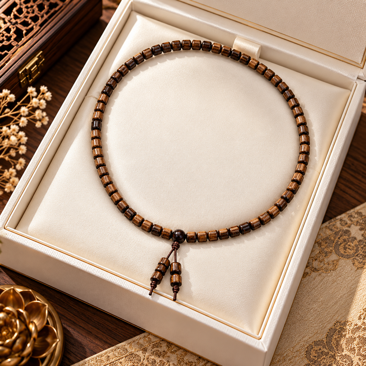 Lắc Tay Trầm Hương Nữ 108 hạt- Agarwood Bracelet 6mm
