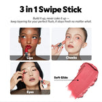 Tirtir-Mood Glider Lip & Blush Stick- Son và Má Hồng 2in1-01 Peach Mingle