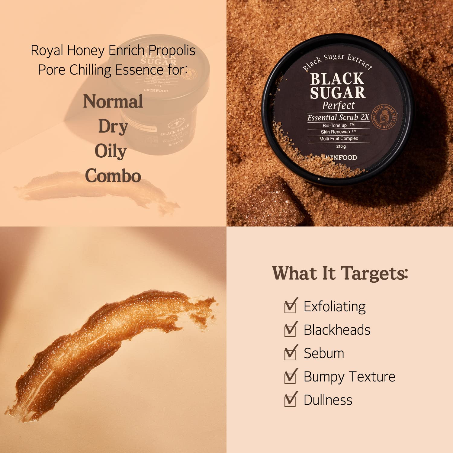 Tẩy Da Chết Black Sugar Scrub Hàn Quốc 100g/hủ