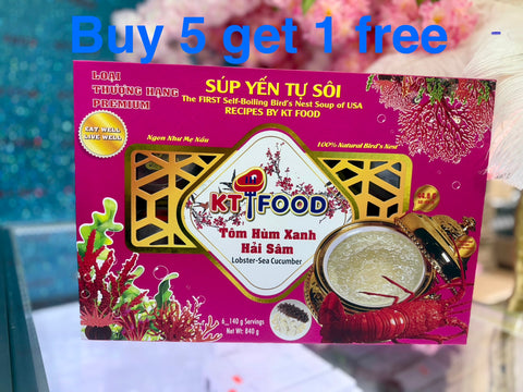 Súp yến tự sôi Tôm Hùm Xanh-Hải Sâm