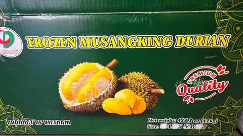 Ship Overnight - Thùng Sầu Riêng Loại 1 Musangking 12Kg ( 26.45 Lbs ) | Frozen Ship