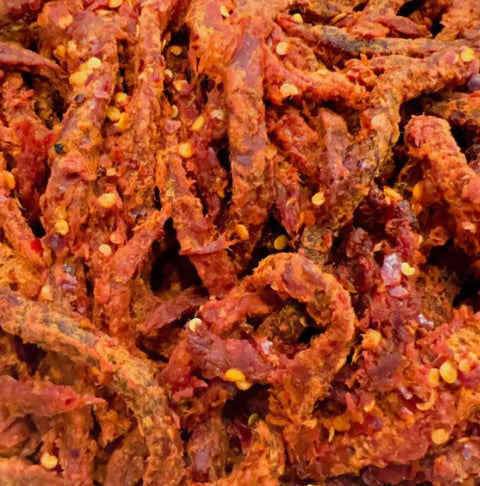 Khô Bò Cari Sợi Cay Ít - Sheddred Curry Beef Jerky | Limit 2 per Customer