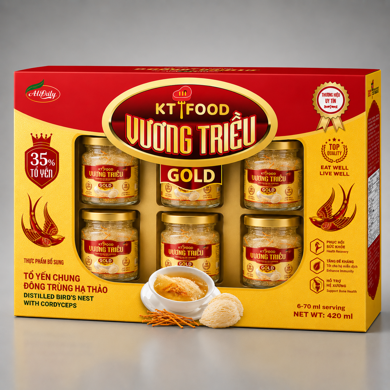 KT Food Gold Bird Nest Drink | Yến Vàng KT