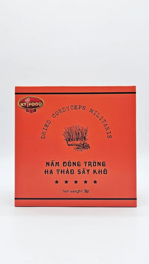 Nấm Đông Trùng Hạ Thảo Hộp Cam - Dried Cordyceps Militaris 50g [NAM02]