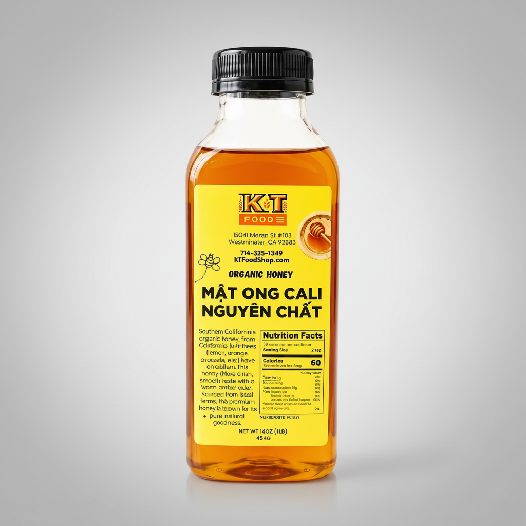 Mật Ong Hoa Rừng Nguyên Chất - Wild Flower Honey 16oz