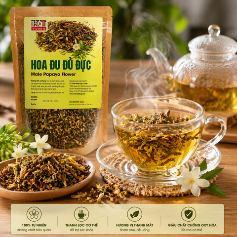 Trà Hoa Đu Đủ Đực - Dried Male Papaya Flower 200g [TRA02]