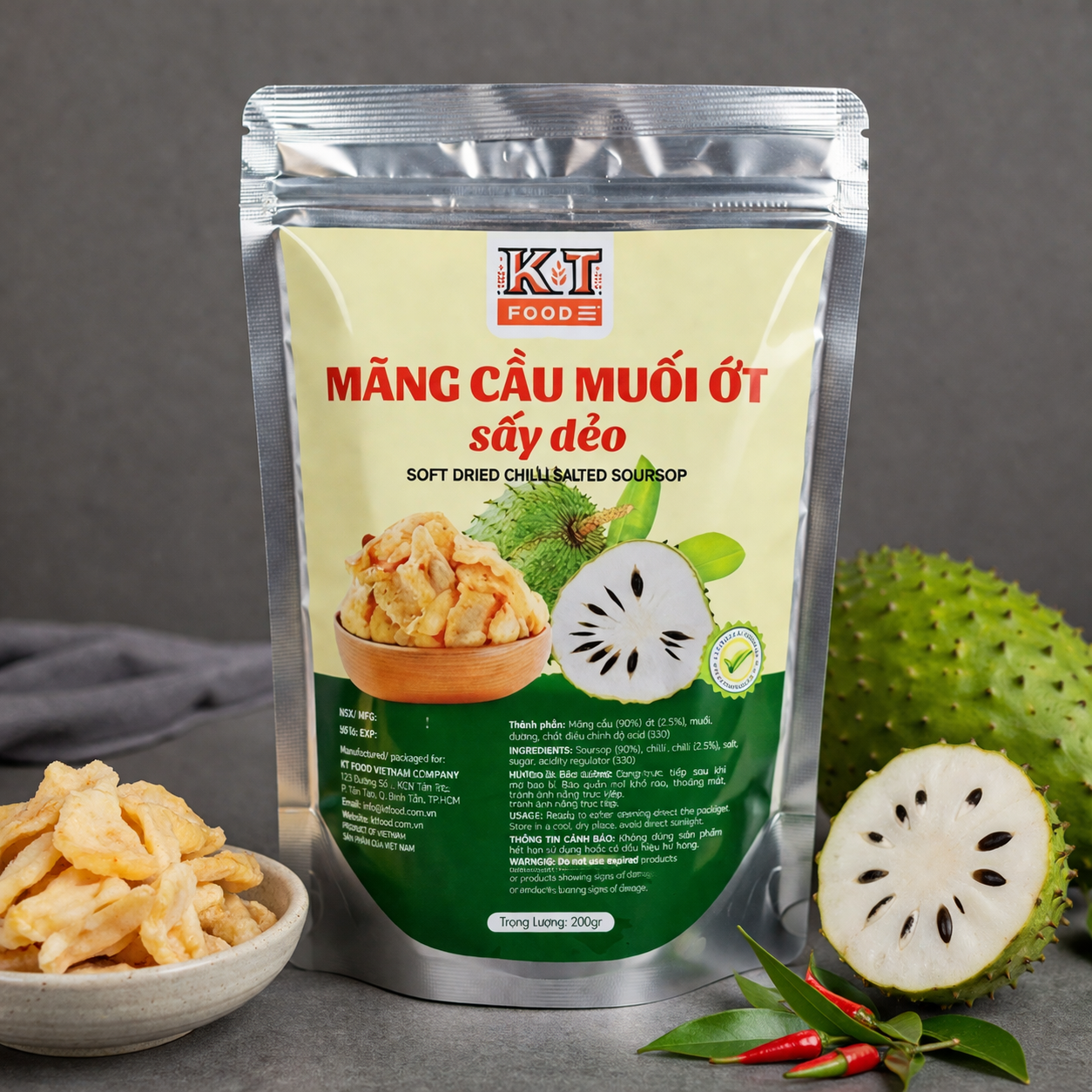 Mãng Cầu Sấy Muối Ớt 200g