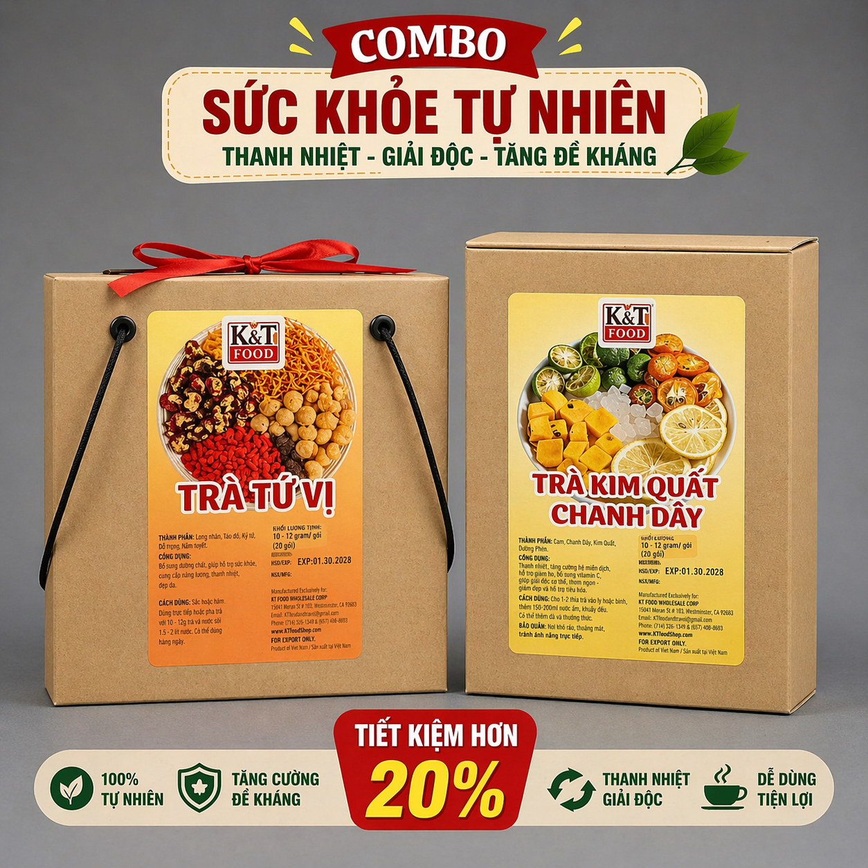 Set Trà Tứ Vị + Kim Quất