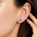 14k Natural Diamond 5mm G, VVS Earrings