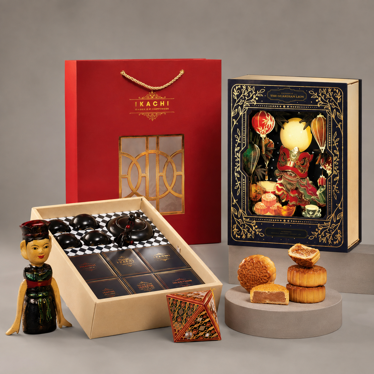 Bánh Trung Thu Gift Set Hộp Lớn - Mid-Autumn Festival Get Set The Guardian Lion (L)
