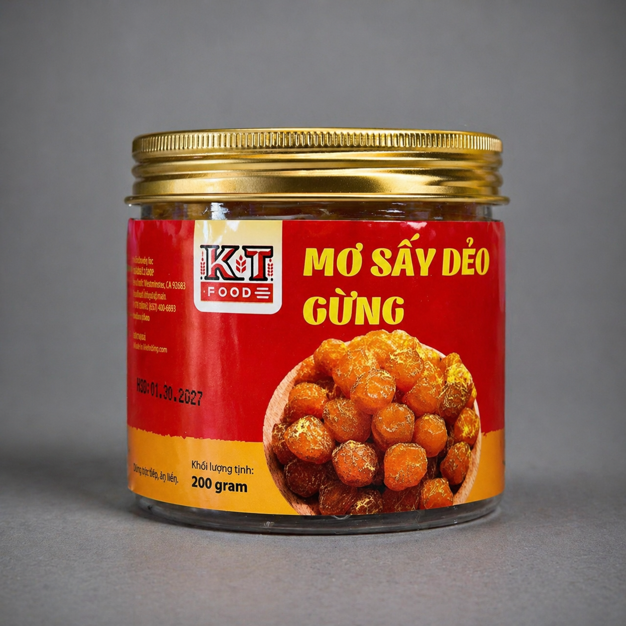 Mơ Sấy Dẻo Gừng