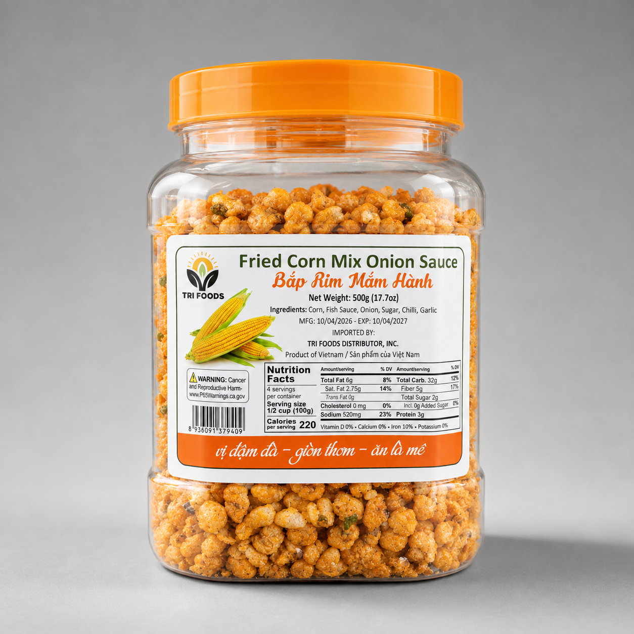 Bắp Rim Mắm Hành (500g)- limit 2 hủ