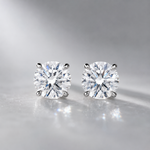 14k Natural Diamond 5mm G, VVS Earrings