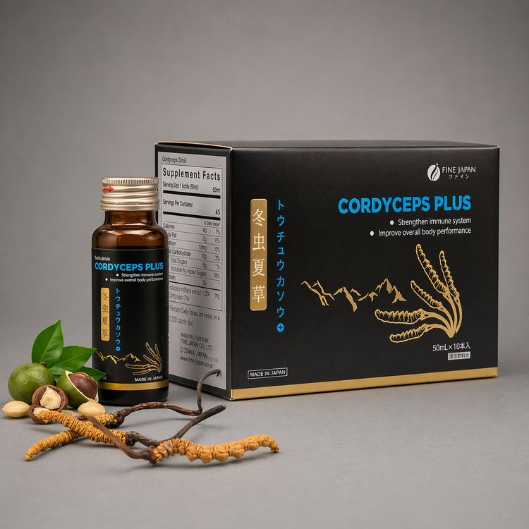 Nước Uống Đông Trùng Hạ Thảo - Fine Cordyceps Plus Liquid Drink 50ml x 10 Bottles | Buy 5 Get 5