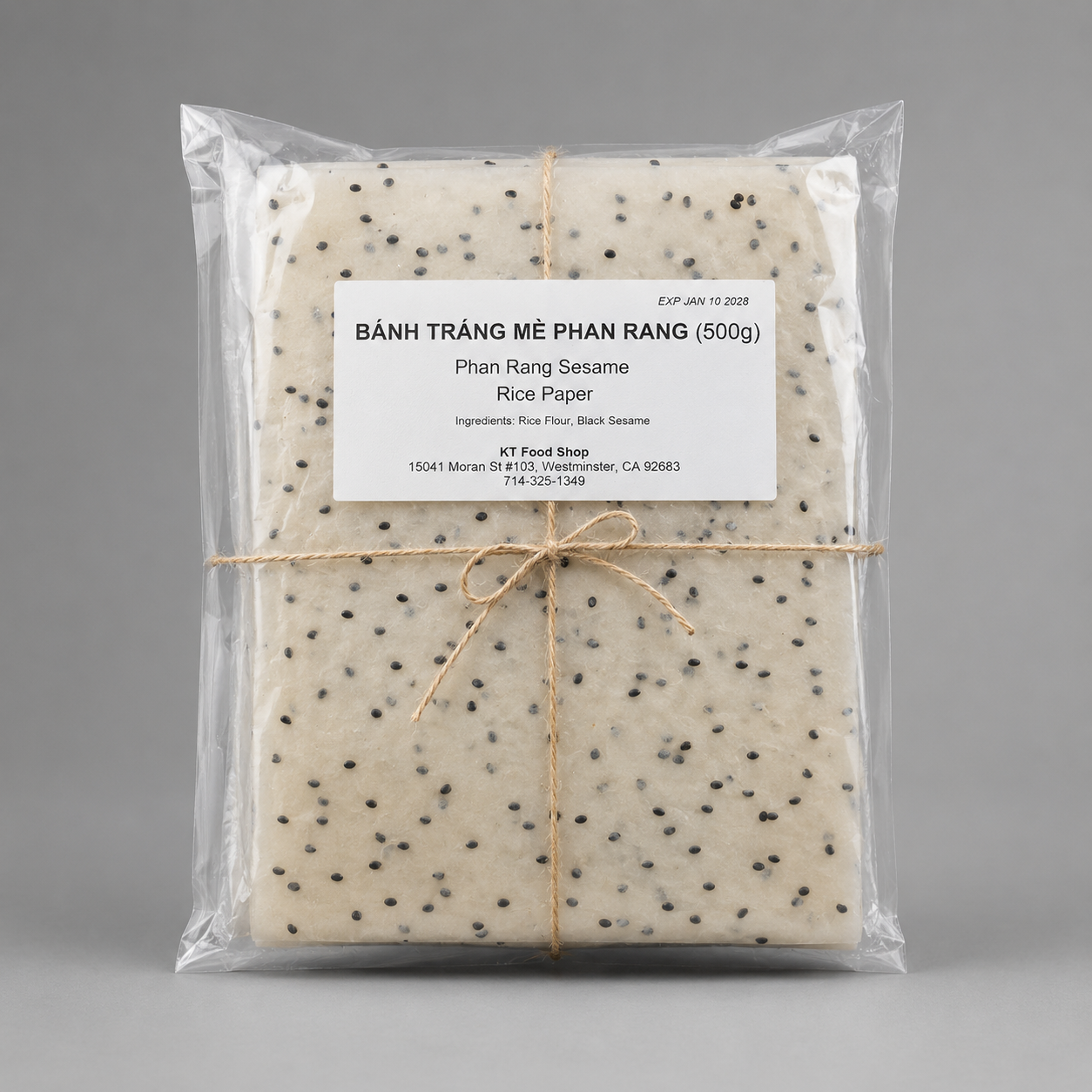 Bánh tráng mè Phan Rang | Sesame Rice Paper 500g