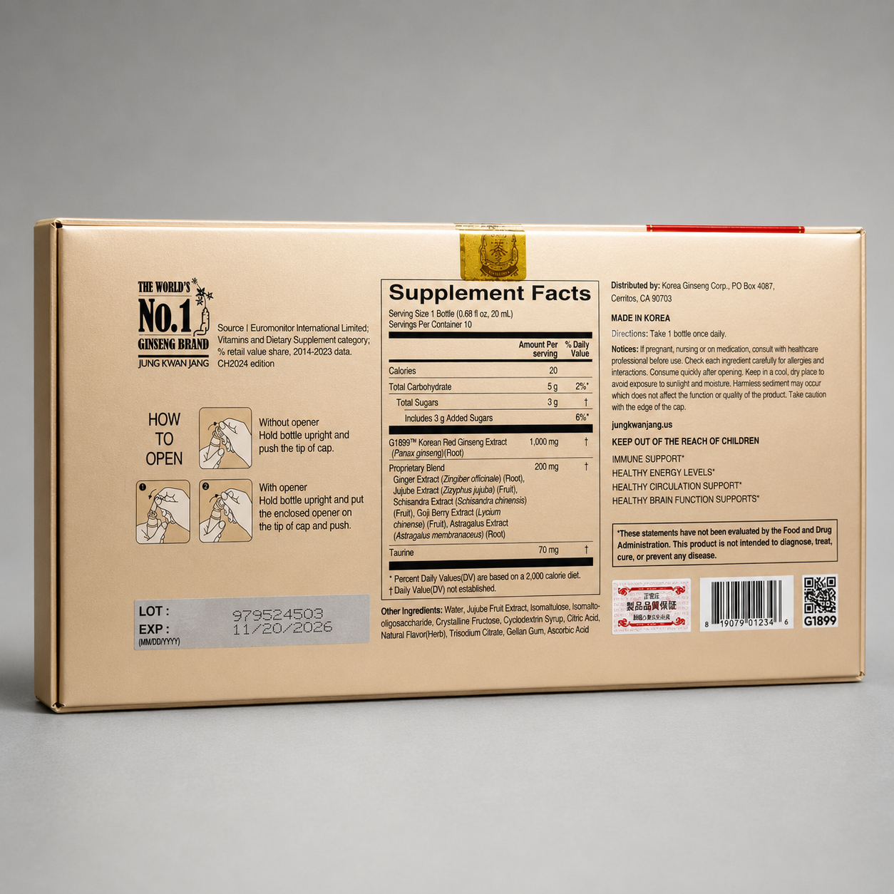 Vital Tonic - Nước Hồng Sâm Bổ Khí