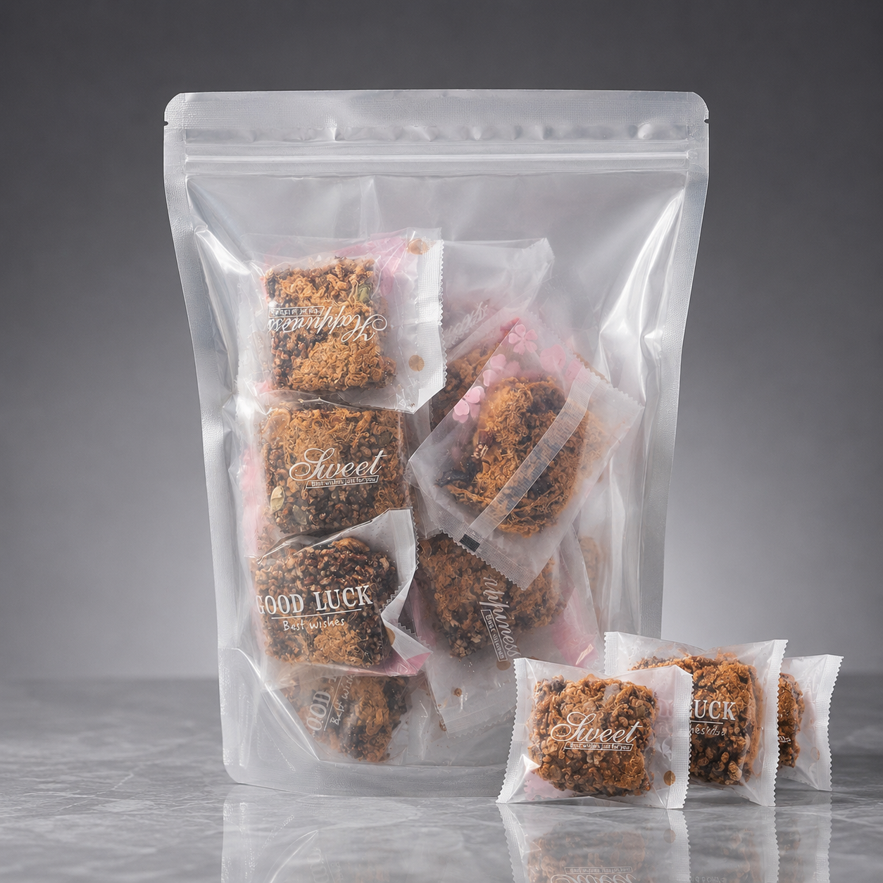 Bánh Gạo Lức Chà Bông - Crispy Brown Rice Crackers with Pork Floss | Buy 2 Get 1
